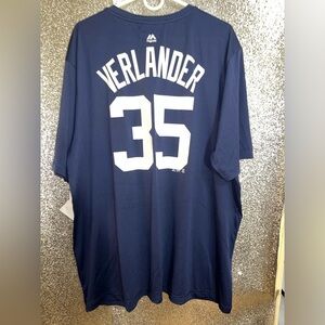 Justin Verlander Detroit Tigers Majestic Blue Dri-Fit Jersey Size 2XL